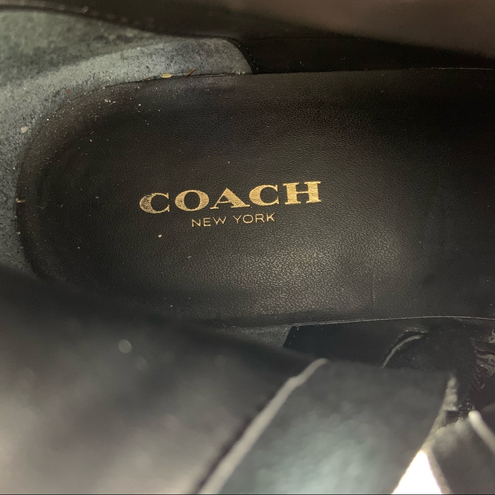 COACH Lilliana Black Leather Ankle Boots Size 6.5B - Picture 8 of 9